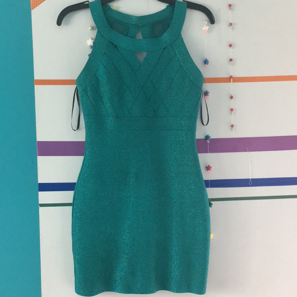 Small Forever 21 Sparkly Turquoise Dress